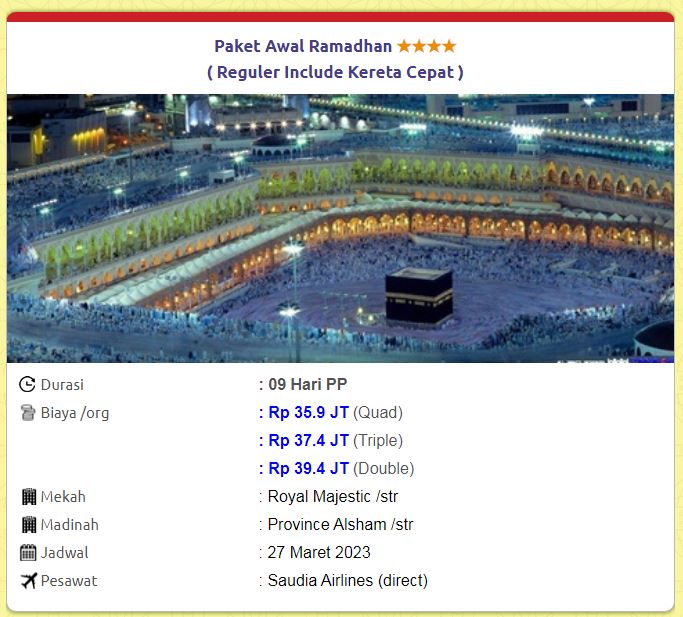 umroh awal ramadhan