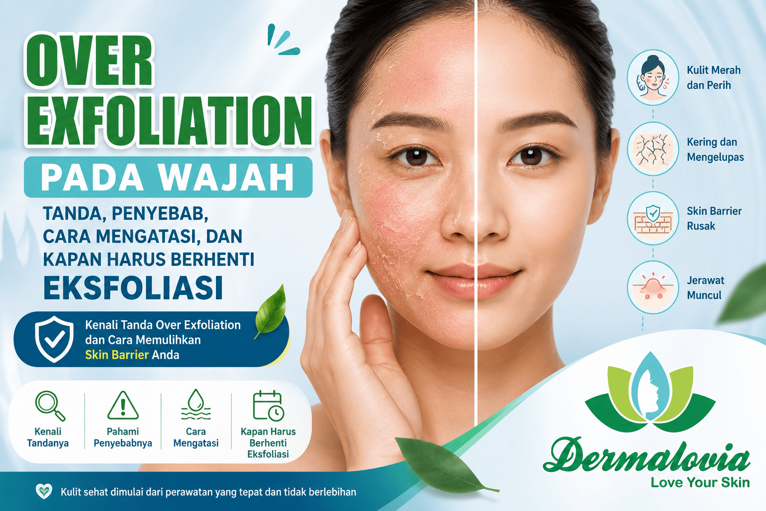Over Exfoliation pada Wajah